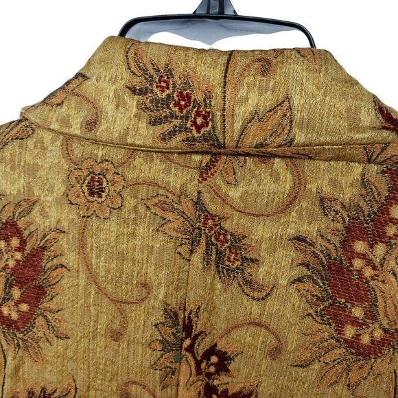 Cabi Y2K Floral‎ Tapestry Jacket Guinevere Brocade Flower Long Fall Coat 179 - Picture 3 of 14